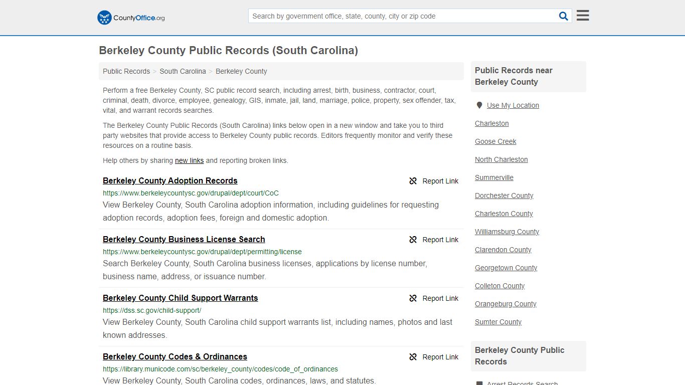 Public Records - Berkeley County, SC (Business, Criminal ...